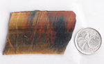 Blue, red and gold Tiger's-Eye from South Africa, all mixed up by nature into one stone!