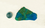 Bright blue and green slab of Burnite from Nevada.