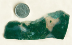 Slab of Green Moss Agate from India.