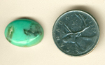 Bright mint-green Citron Chrysoprase cabochon from Australia.